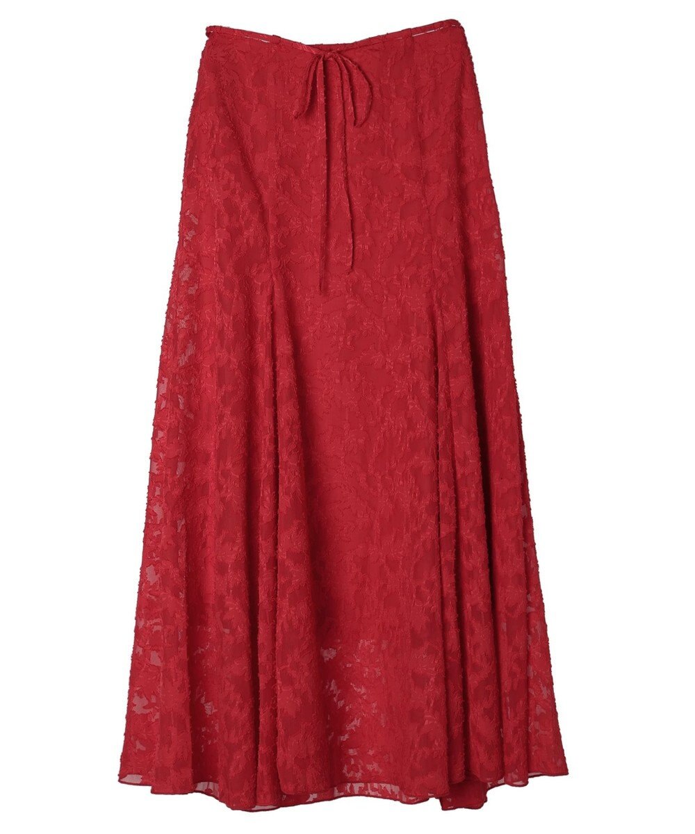 Green Parks シアージャガード花柄ボリュームスカート 