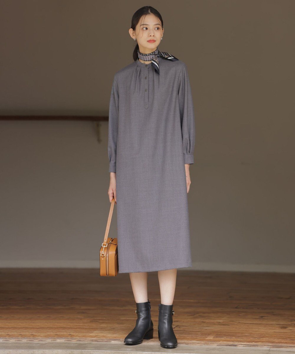 J.PRESS LADIES 【洗える】ANASTASIA milled ワンピース 