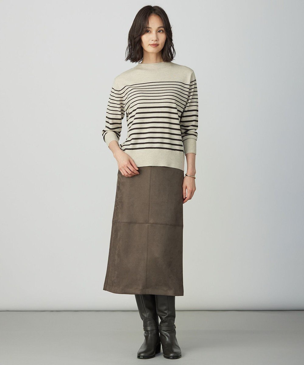 J.PRESS LADIES L SOFT TOUCH WOOL ボーダー ニット 