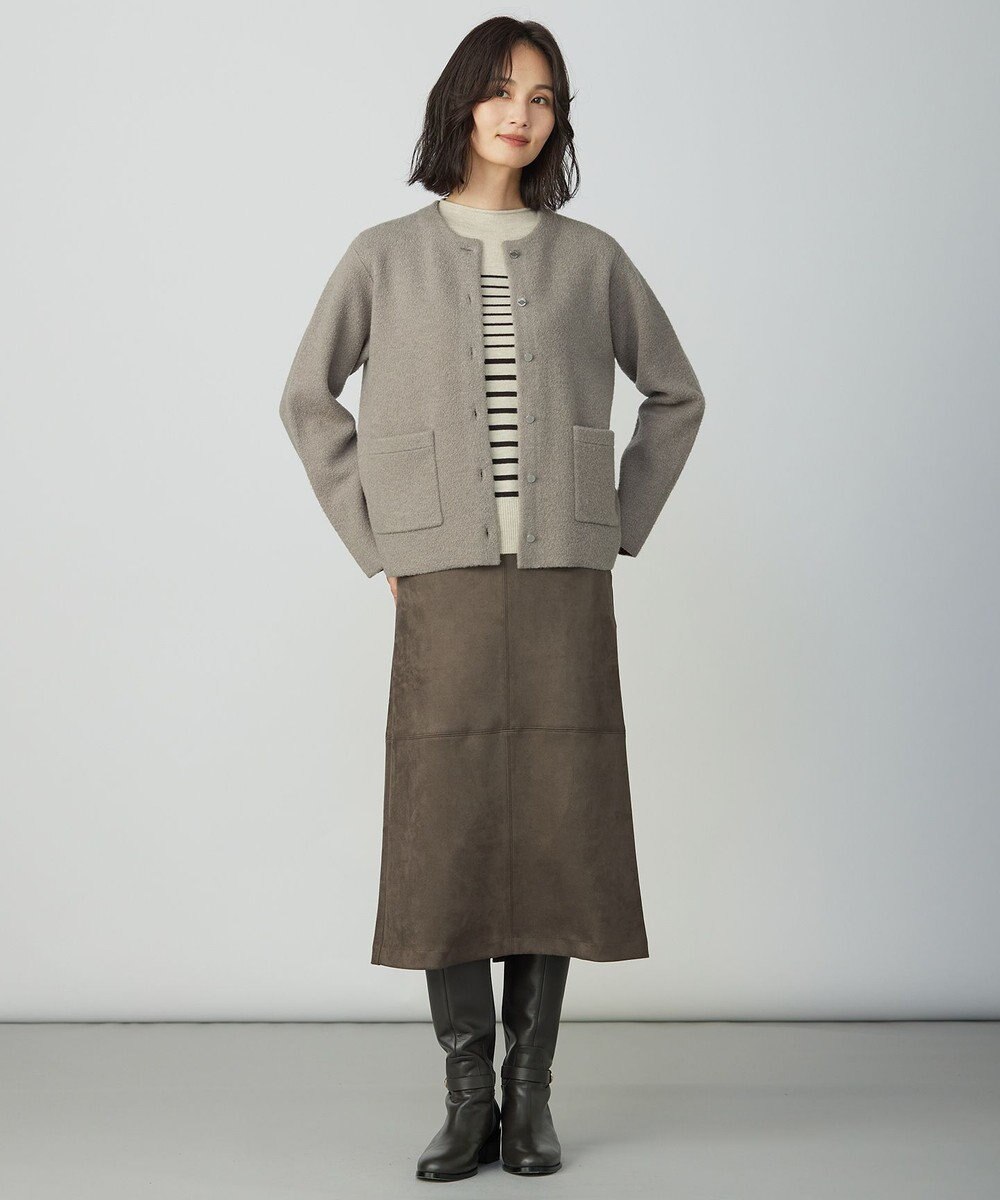 J.PRESS LADIES L SOFT TOUCH WOOL ボーダー ニット 