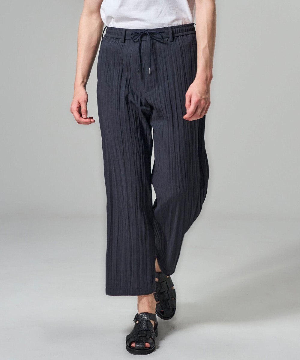 JOSEPH HOMME 【HIGH GRADE LINE】フォグプリーツストレッチ　ドロスト付ワイドストレートパンツ / HARRY CONVERTIBLE 