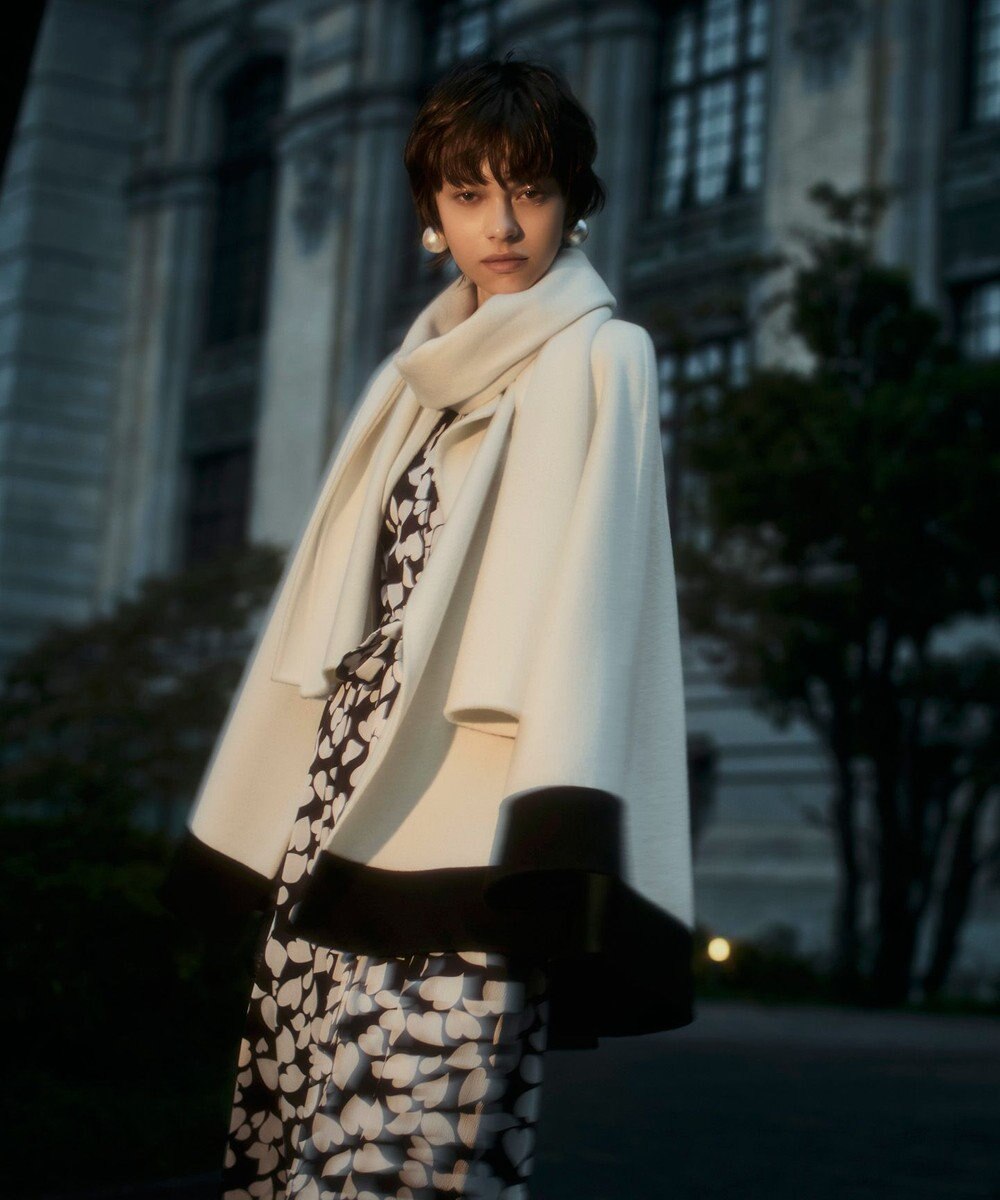 GRACE CONTINENTAL ストール付リバーケープ 