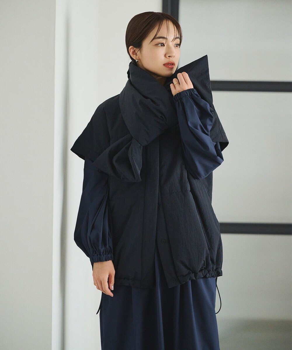 #Newans 【撥水/洗える】ビックスクエア中綿ベスト 