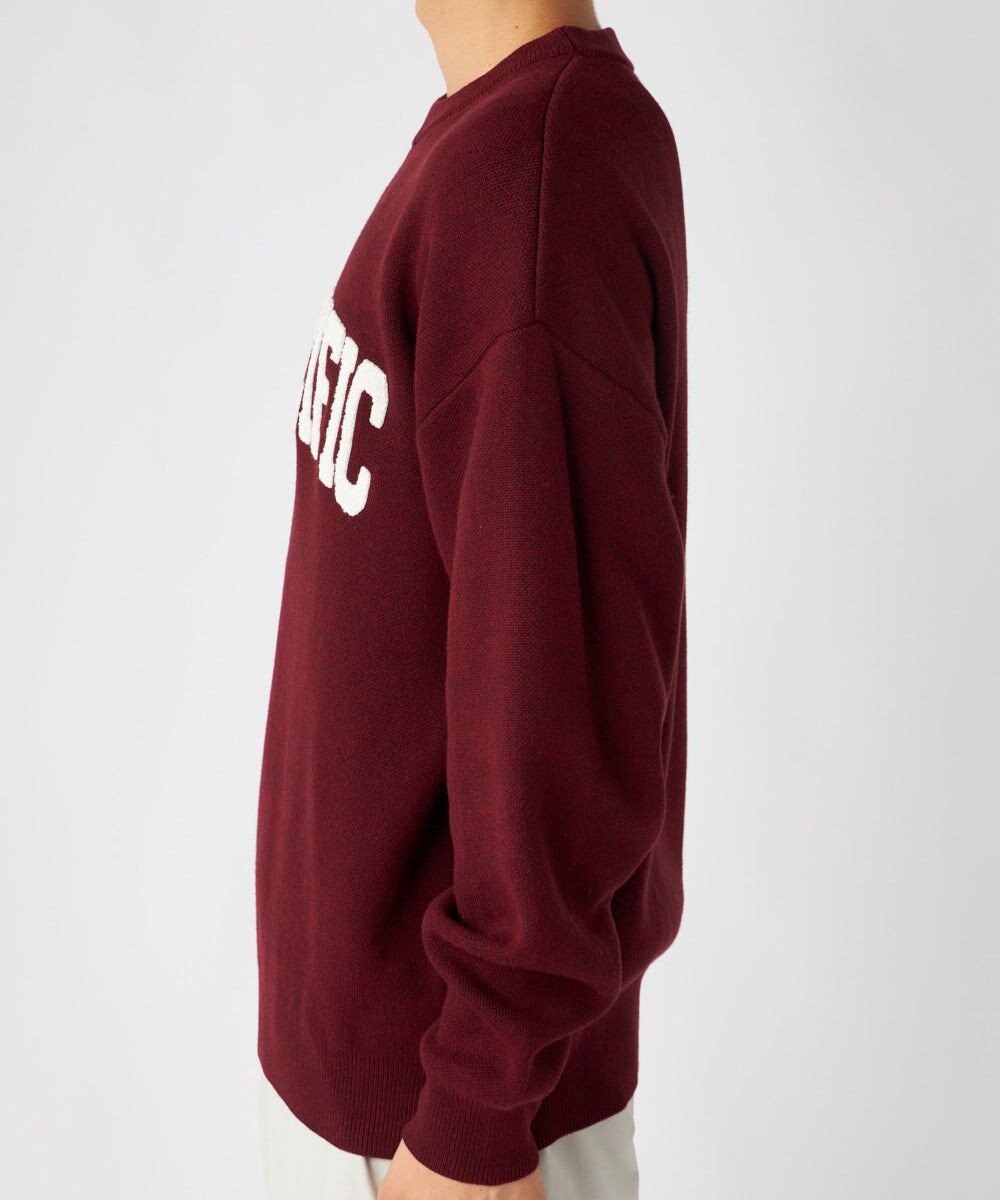 OP／FILA 【ocean pacific】サガラ刺しゅうロゴクルーニット/メンズ 