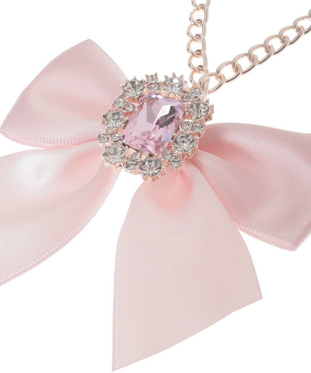 Maison de FLEUR ピンクマニアビジューリボンパールバッグチャーム 