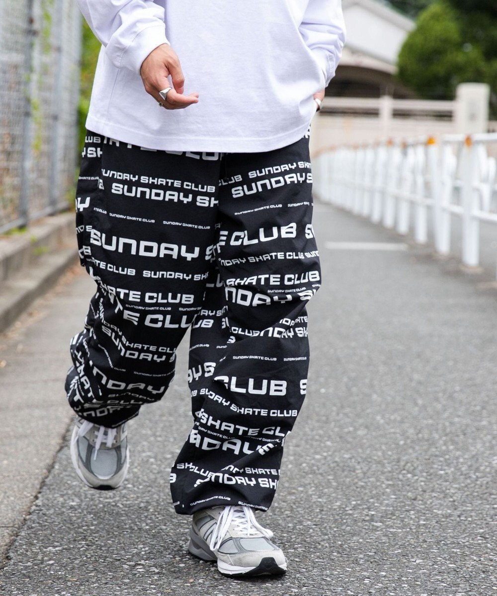 WEGO 【ウエストゴム/手洗い可】ナイロン　トラックパンツ 