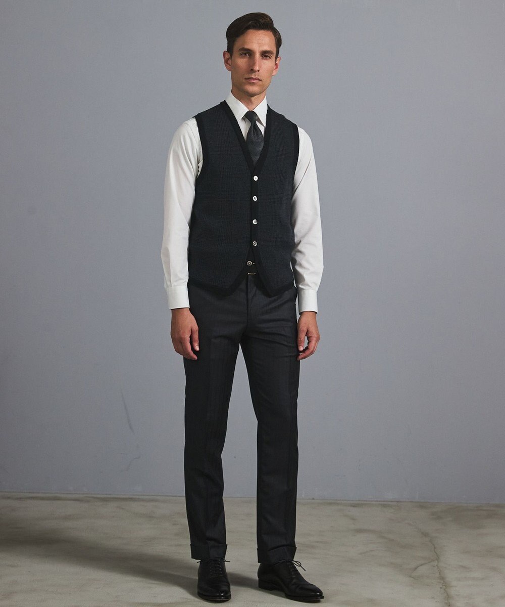 GOTAIRIKU 体温調整に【洗える/チクチクしにくい/ピリングしにくい】イタリア糸 ハイゲージ ベスト_WOOL100% 