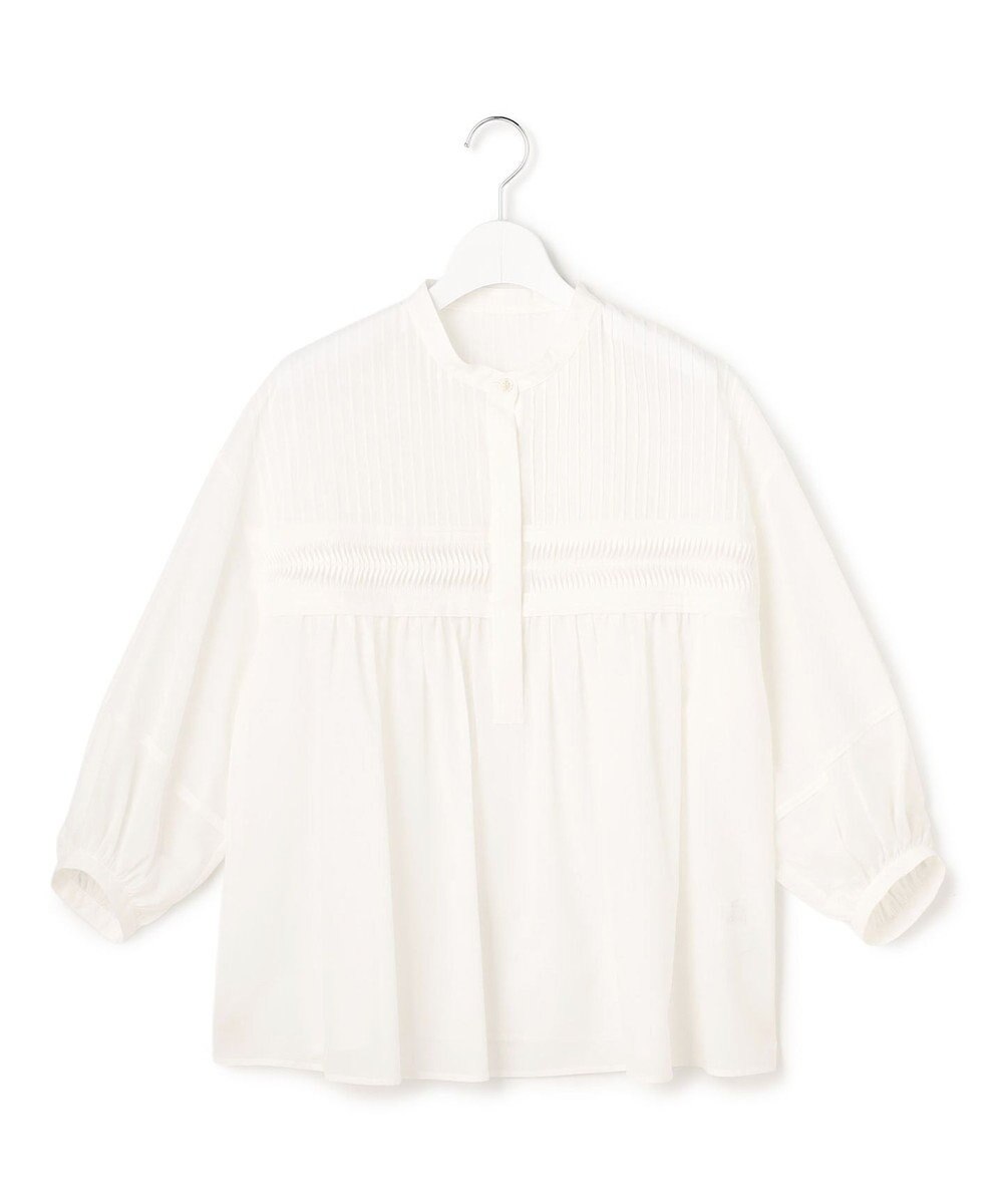 23区 【先行予約】コットンボイル ピンタック ブラウス 