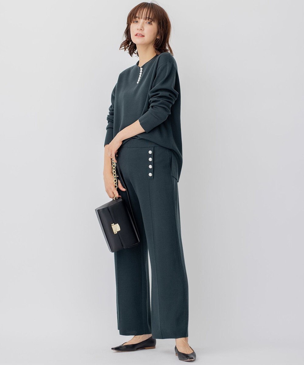 23区 【CLASSY.1月号掲載】ウールブレンド ニット パンツ 