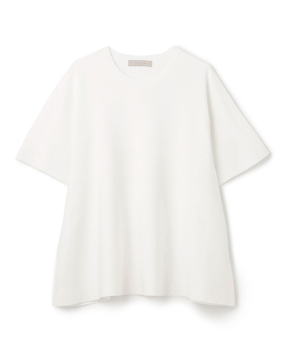 UNFILO ハーフスリーブ ペプラムニット 