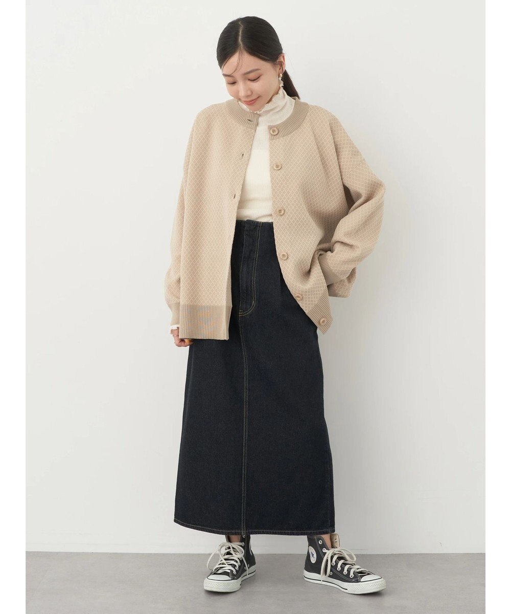 earth music&ecology コットンシアータートルネックプルオーバー 