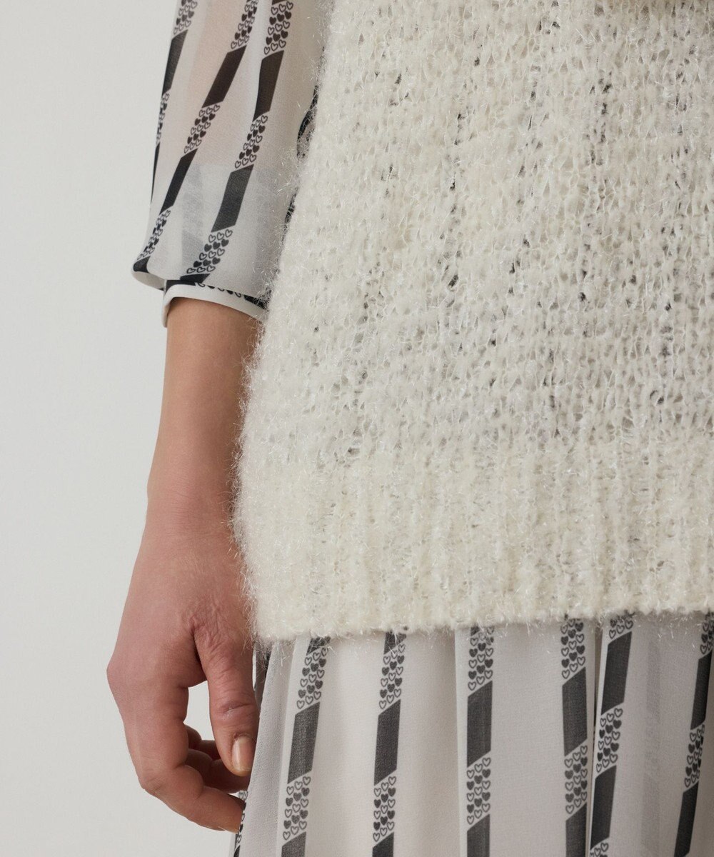 GRACE CONTINENTAL フィルムヤーンニットベスト 