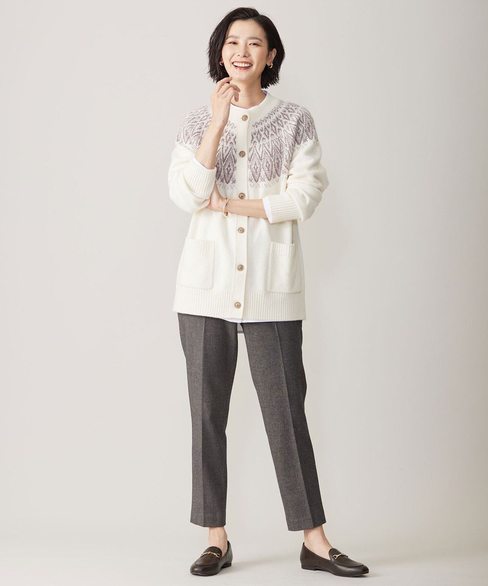 J.PRESS LADIES S 【洗える】チェルビック テーパード パンツ 