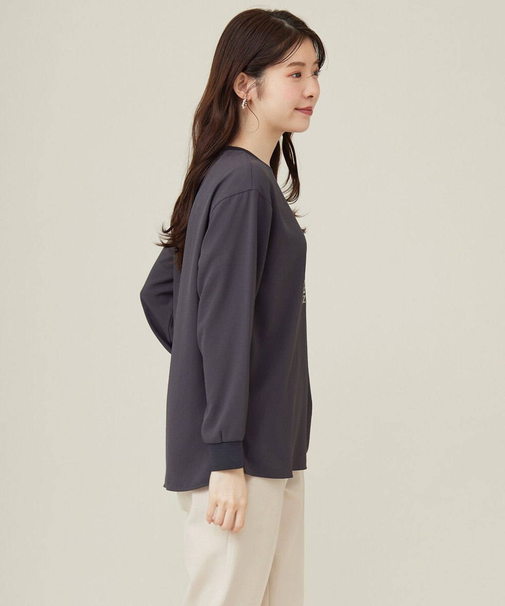 ANY SIS 【洗える】ジョーゼットロゴＴ ブラウス 