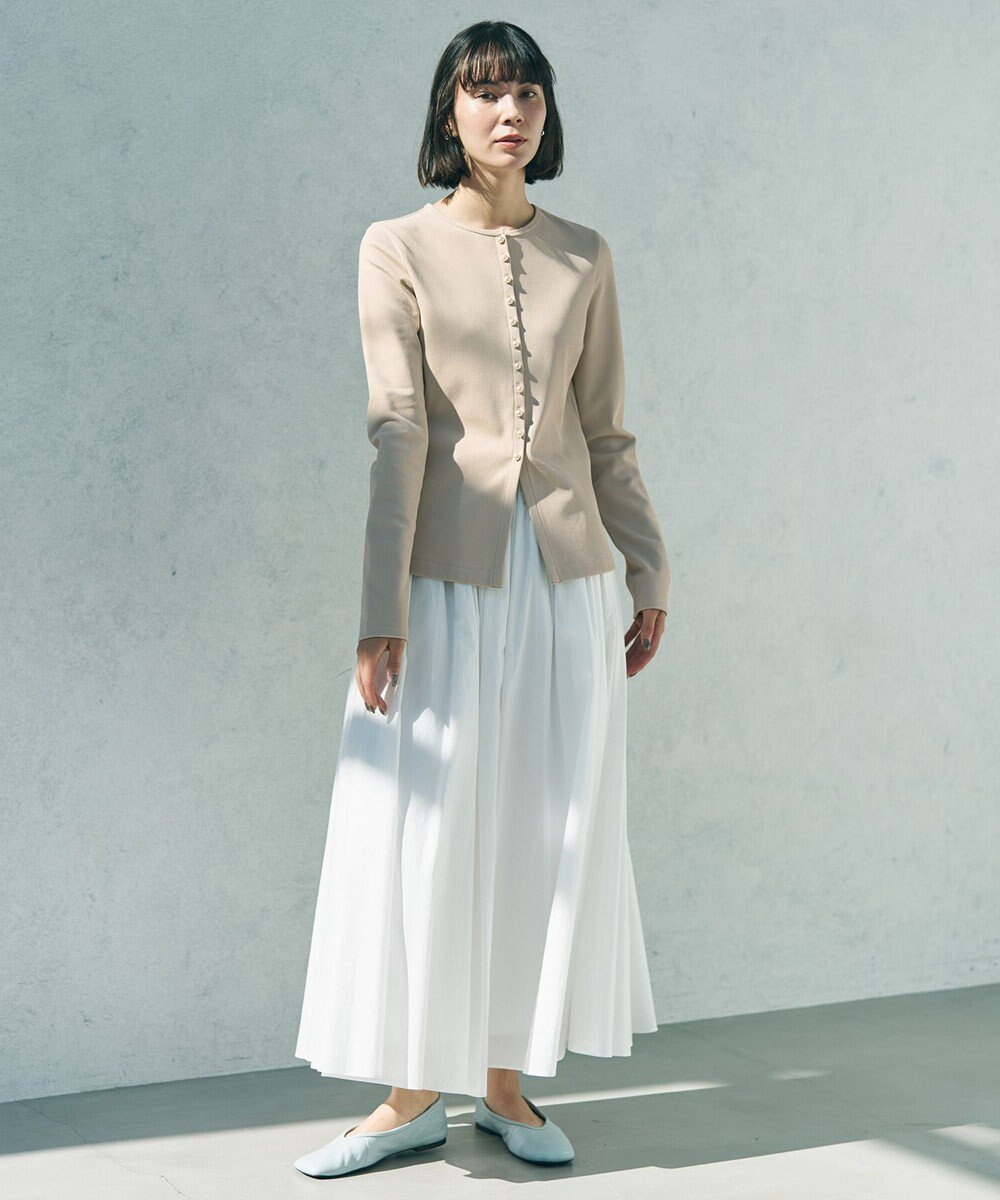 UNFILO L ドライタッチリブ カーディガン 