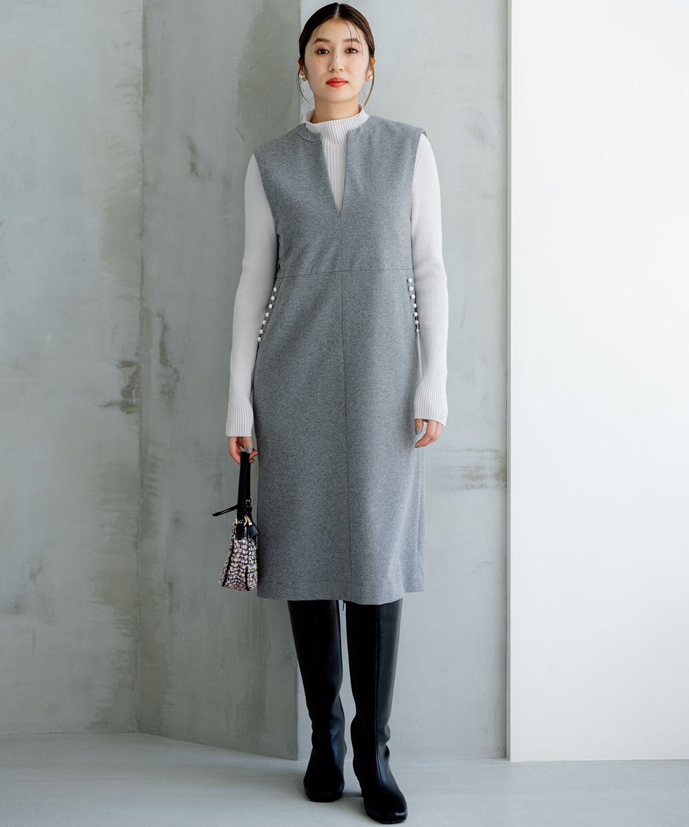 組曲 ホールガーメント ハイネックニット 