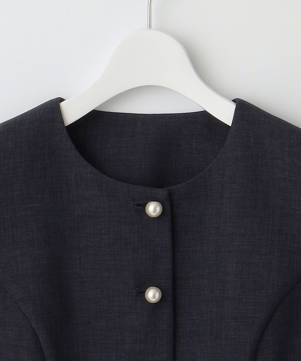 Feroux 【洗える】パールボタンジャケット×スカート セットアップ 