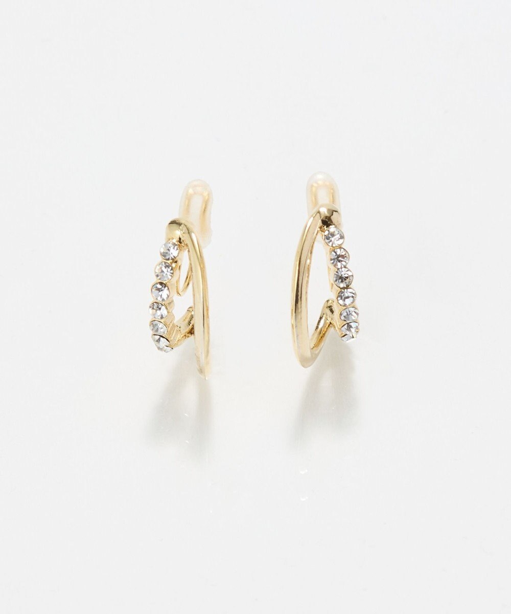 Phoebe 〈痛くないシリーズ/アレルギー対応〉ブリリアントダブルフープライトフィットイヤリング　ゴールド 