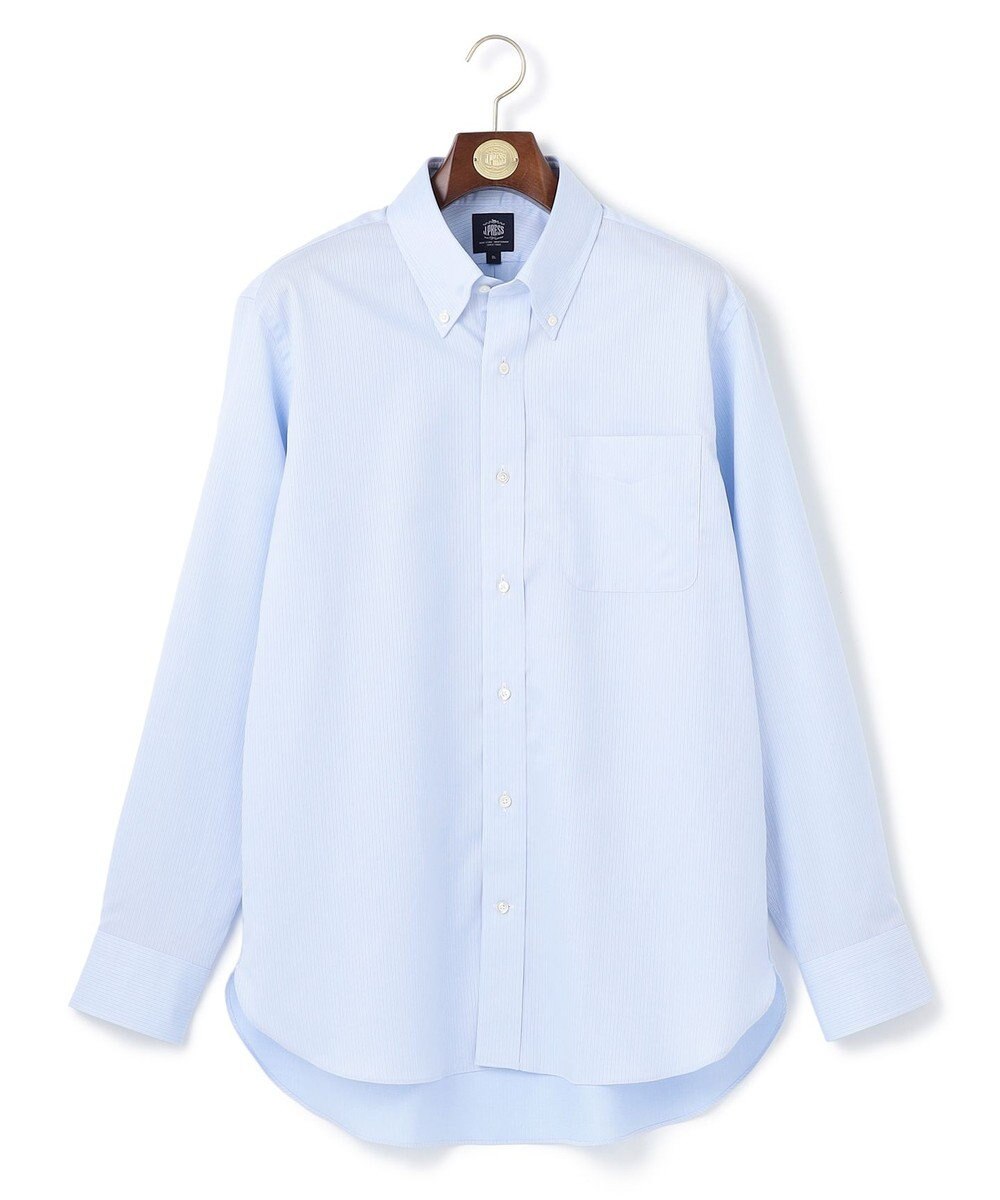 J.PRESS MEN 【KING SIZE】【PREMIUM PLEATS / 形態安定】スーピマコットンマイクロストライプ シャツ/B.D. 