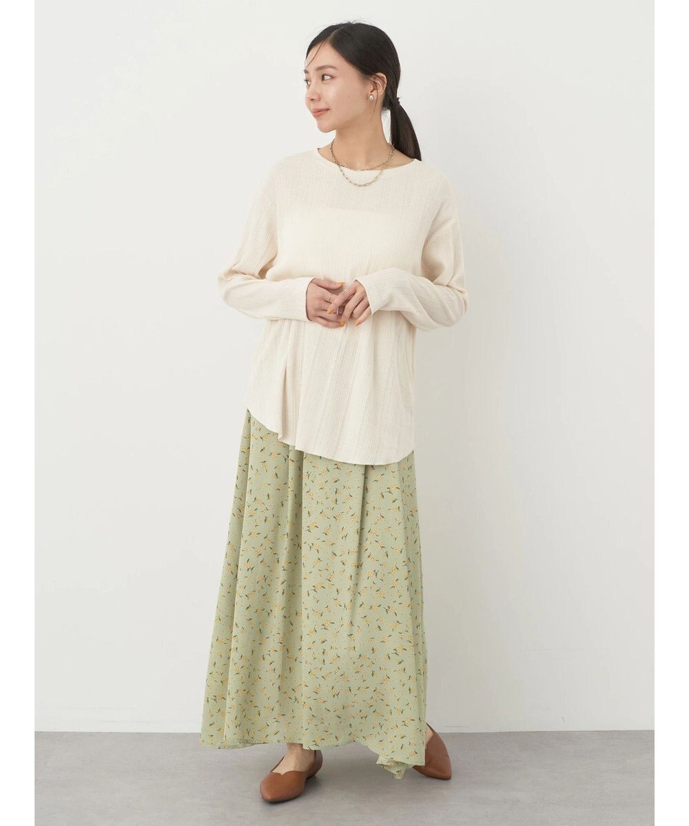 earth music&ecology コットンシアークルーネックプルオーバー 