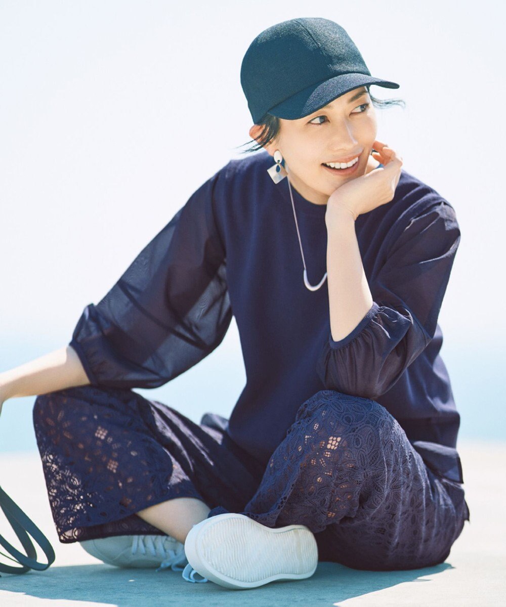 自由区 【カタログ掲載・洗える】フラワータイルレース パンツ 