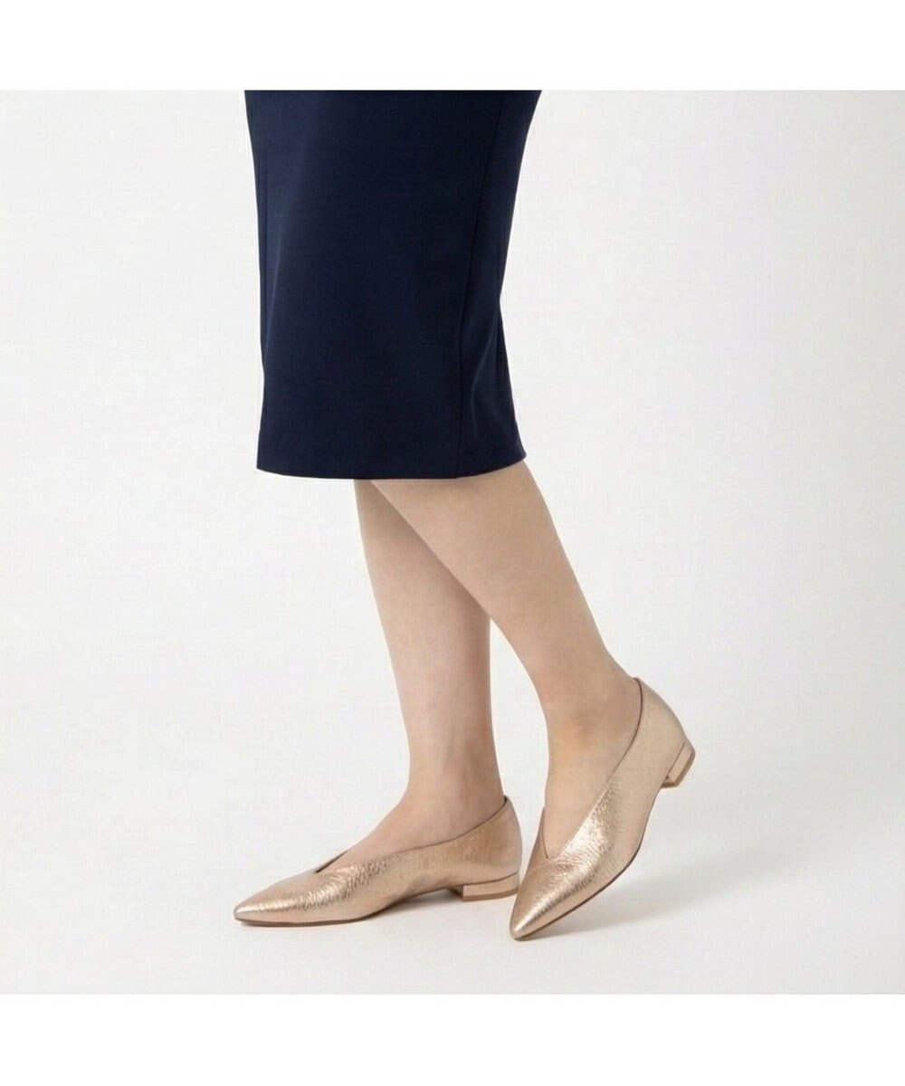 MODE ET JACOMO <MODE ET JACOMO>Uカットフラットプレーンパンプス 