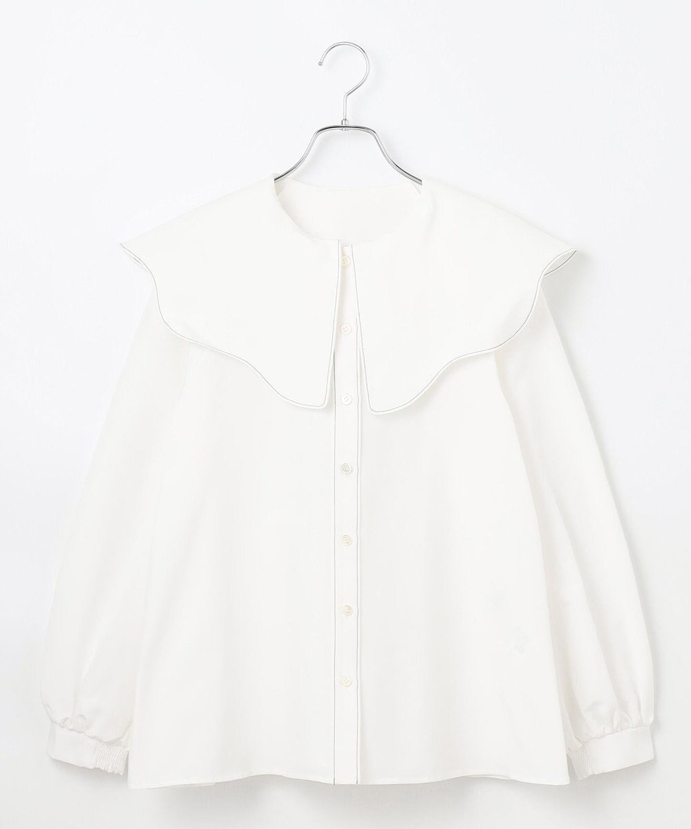 #Newans 【洗濯機可能/シワになりにくい】〈小柄さんにお勧め〉ウェービーカラーブラウス 