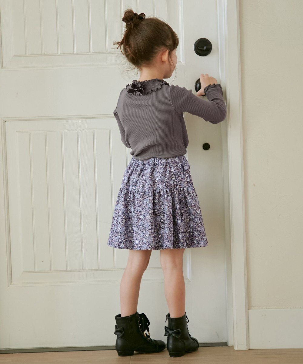 ANY KIDS テレコハイネック長袖Tシャツ 