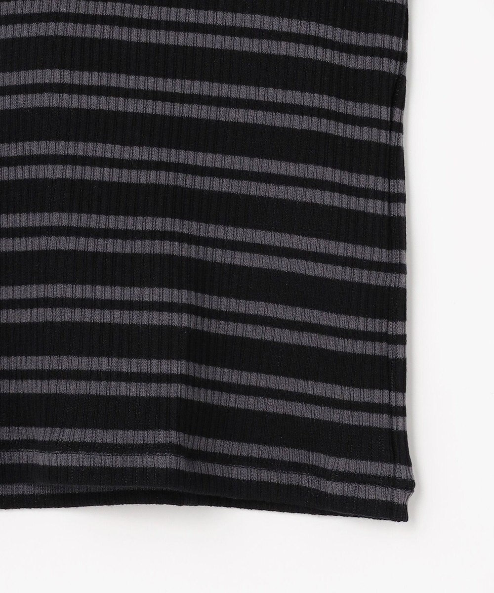 J.PRESS LADIES カシミヤシルク シアーリブ ボーダー タートル カットソー 