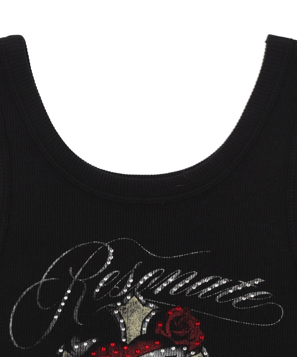 WEGO ラインストーンハートグラフィックタンク 