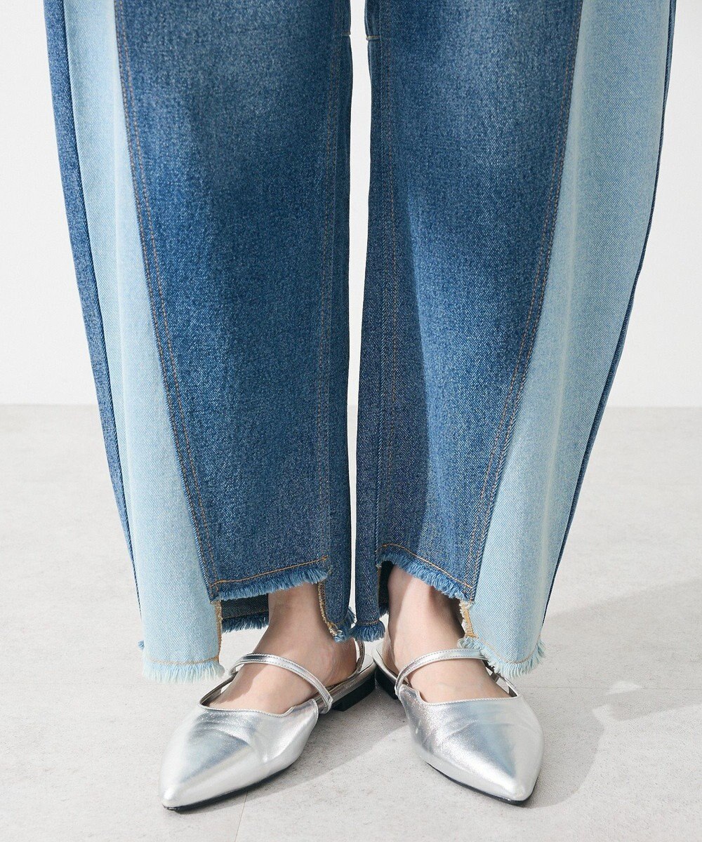 Green Parks 切り替えカーウ゛ィーデニムパンツ 