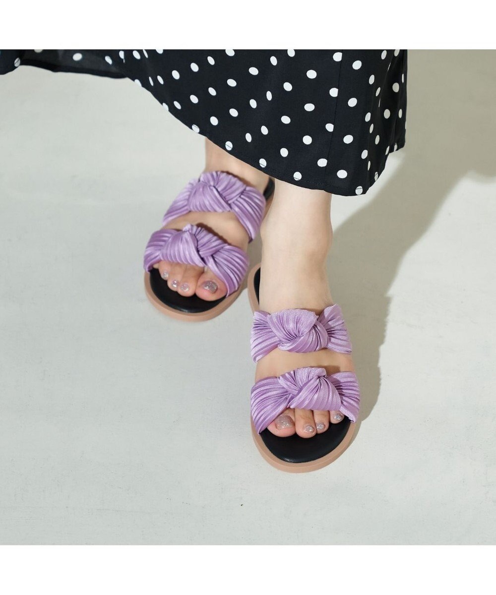 MODE ET JACOMO <carino>プリーツスポンジサンダル 