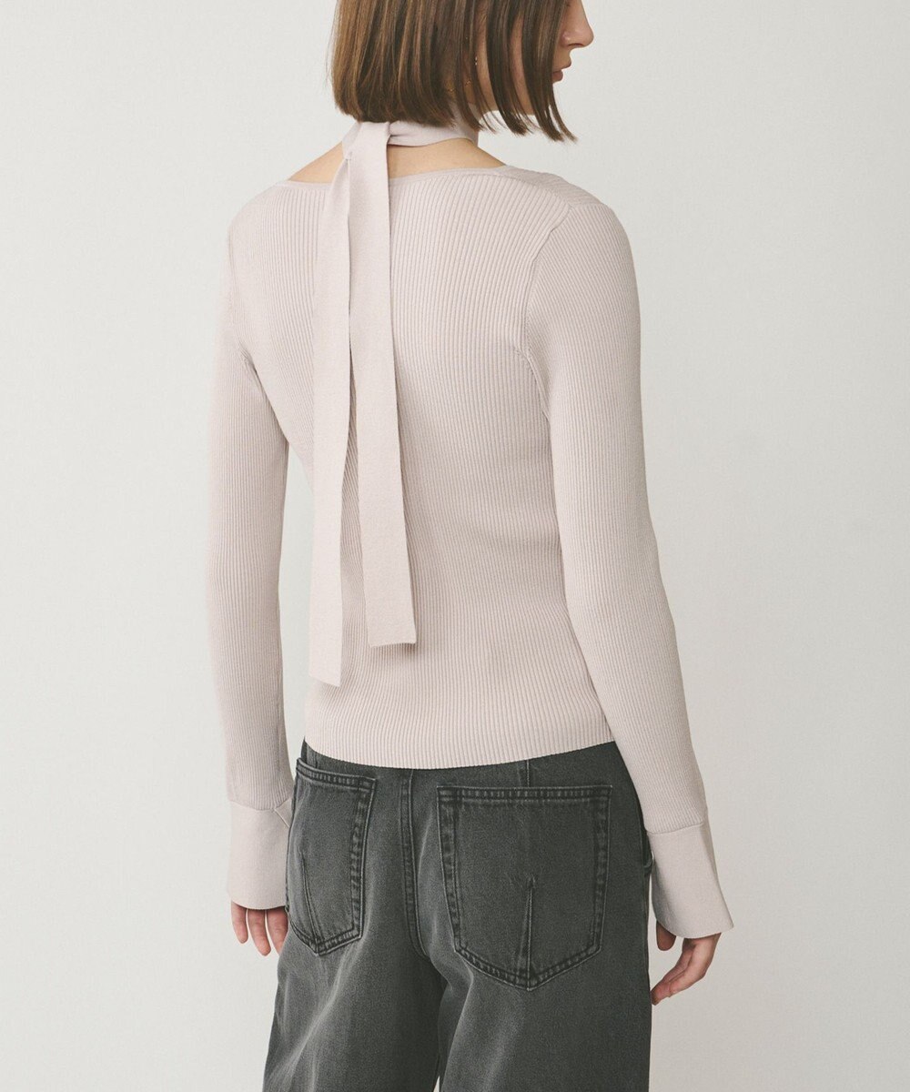 GRACE CONTINENTAL ボウタイリブニットトップ 