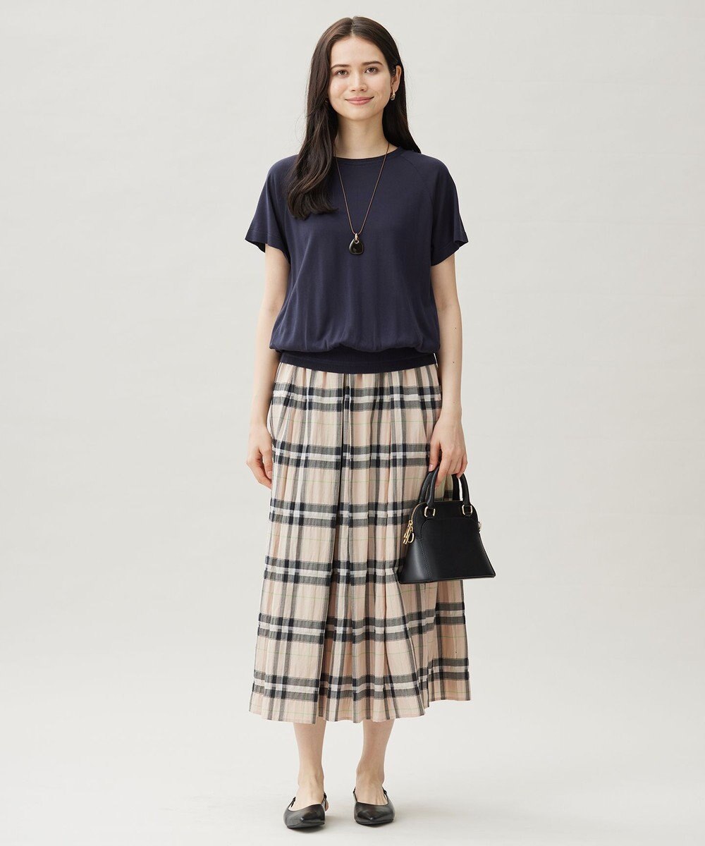 自由区 シアーブライトチェック スカート 