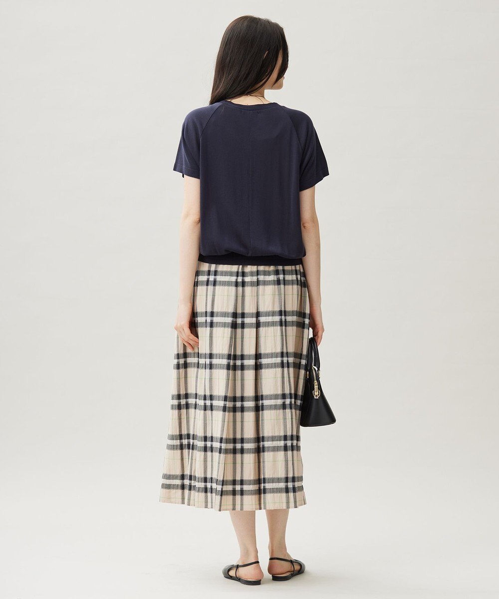 自由区 L 【カタログ掲載・洗える】シアーブライトチェック スカート 