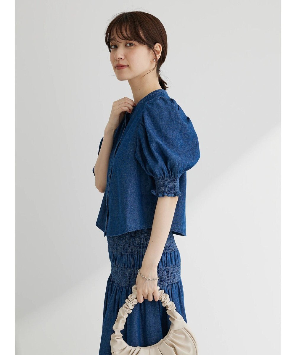 Green Parks ・ＳＵＧＡＲ　ＳＰＯＯＮ　デニムパフブラウス 