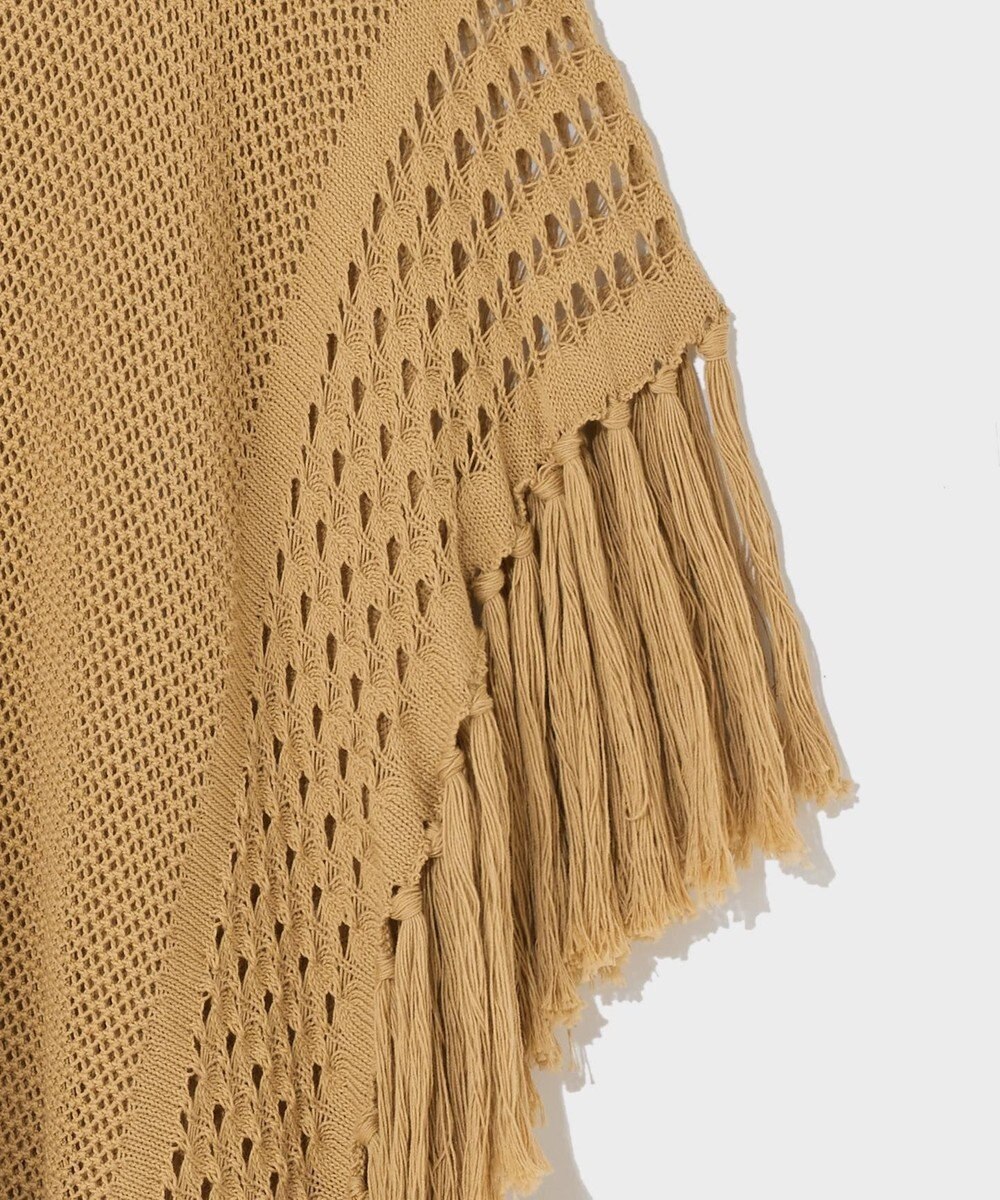 GRACE CONTINENTAL ニットフリンジケープ 