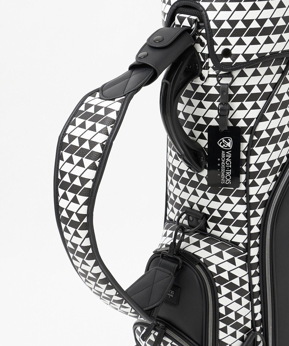 23区GOLF 【UNISEX】フラッグ総柄キャディバッグ　他と被らないデザイン 