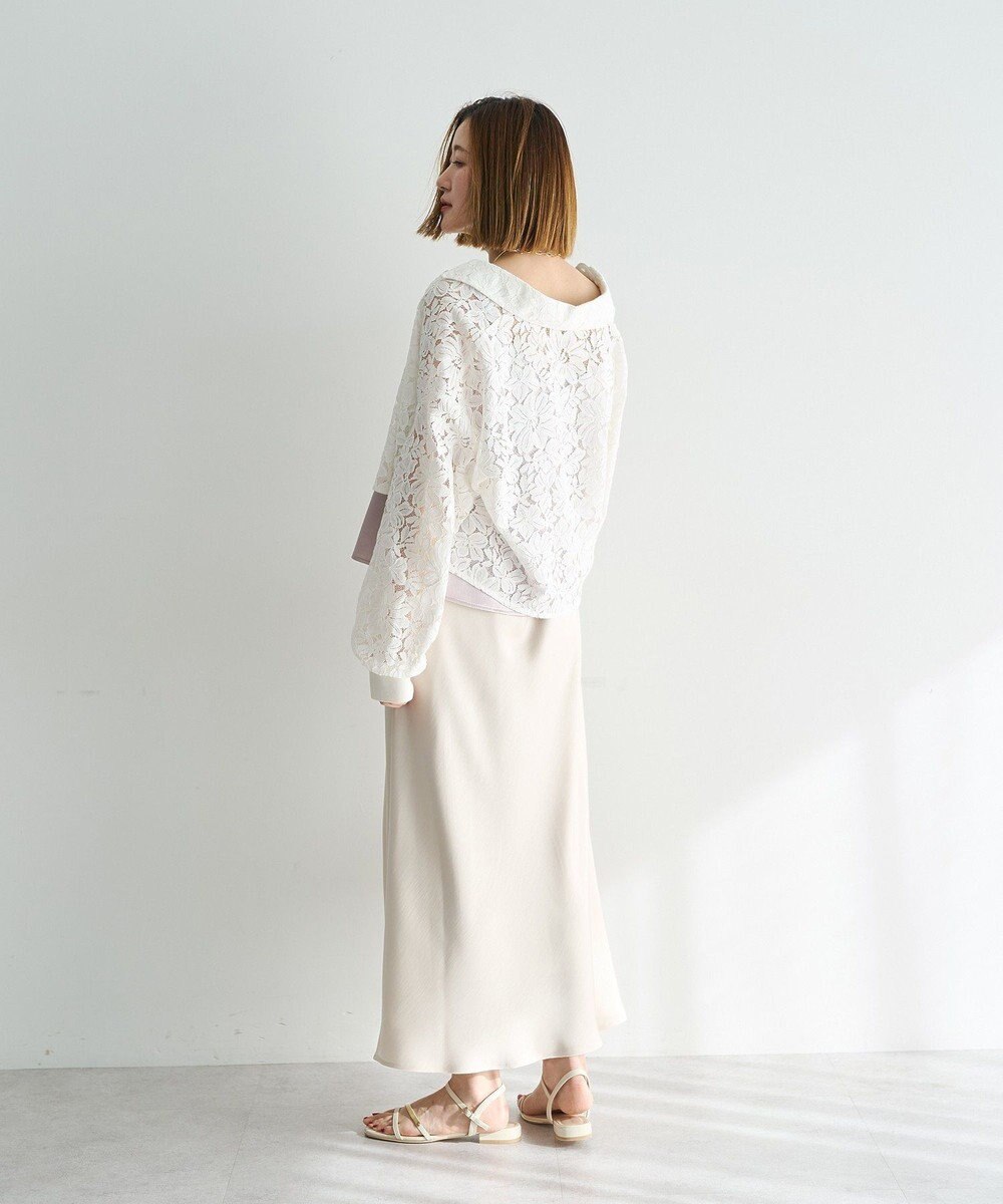 YECCA VECCA サテンフレアスカート 