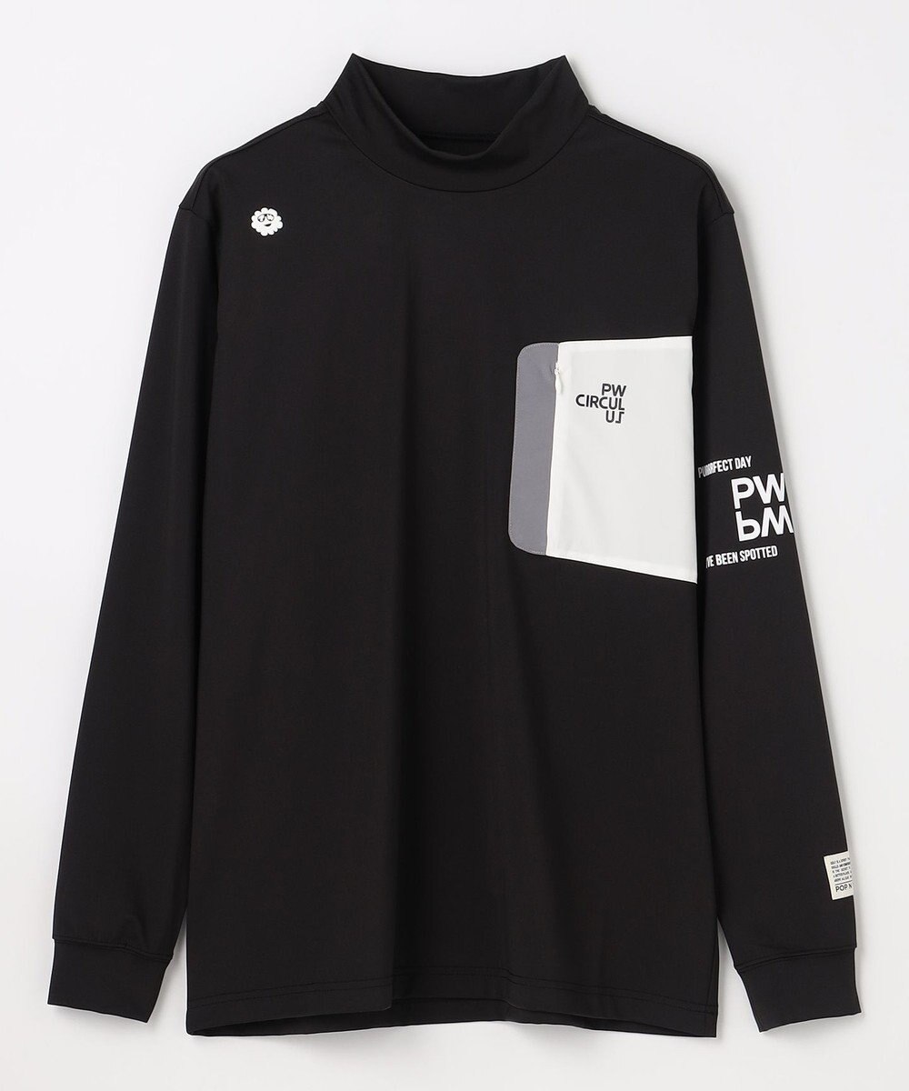 PW CIRCULUS 【吸水速乾 / UV遮蔽率99.5% UVカット / ストレッチ】【MEN】ロングスリーブ ポケットモックT ゴルフ 