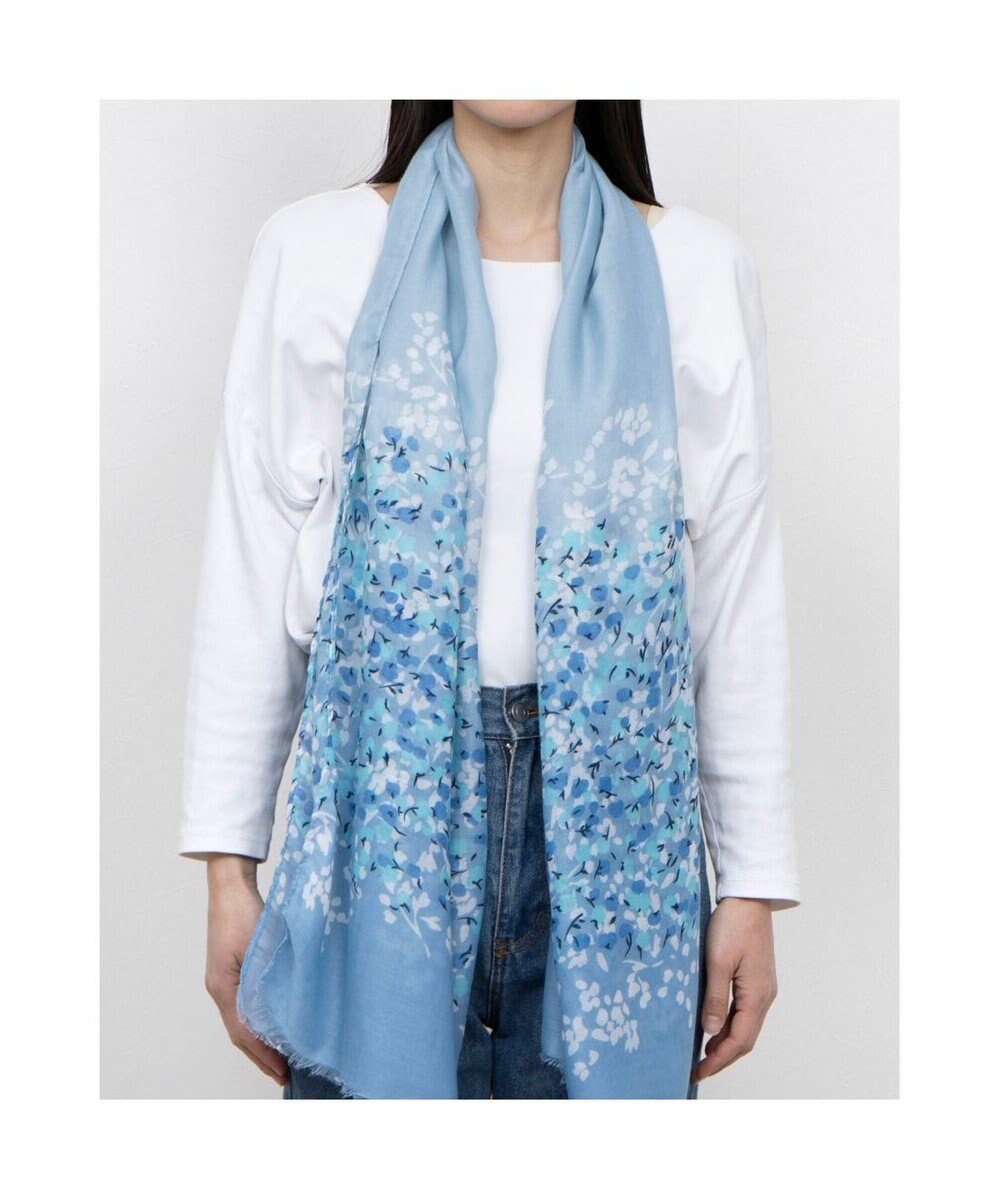 UNBILLION カシュネ cache nez / フラワーボーダー柄プリントストール 