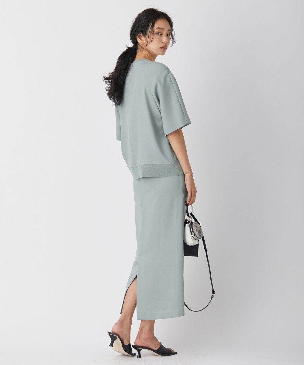 ICB 【新色追加・洗える】 FluidBackSatin Tブラウス 