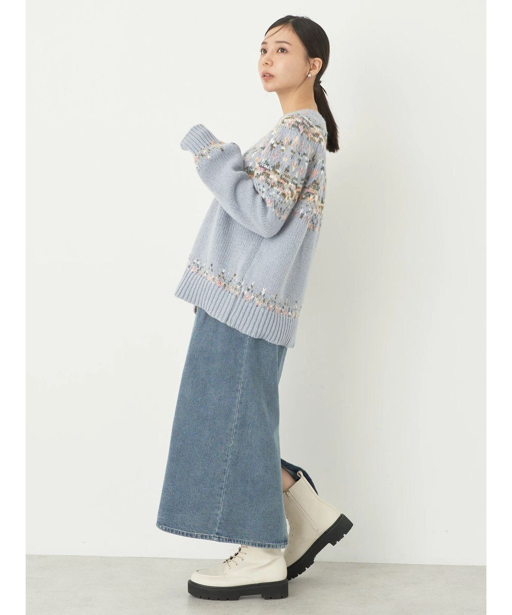 earth music&ecology スラブヤーンノルディックプルオーバー 