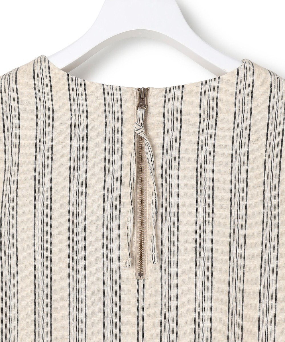 J.PRESS YORK STREET 【WOMEN】リネンストライプ ノースリーブ ワンピース 