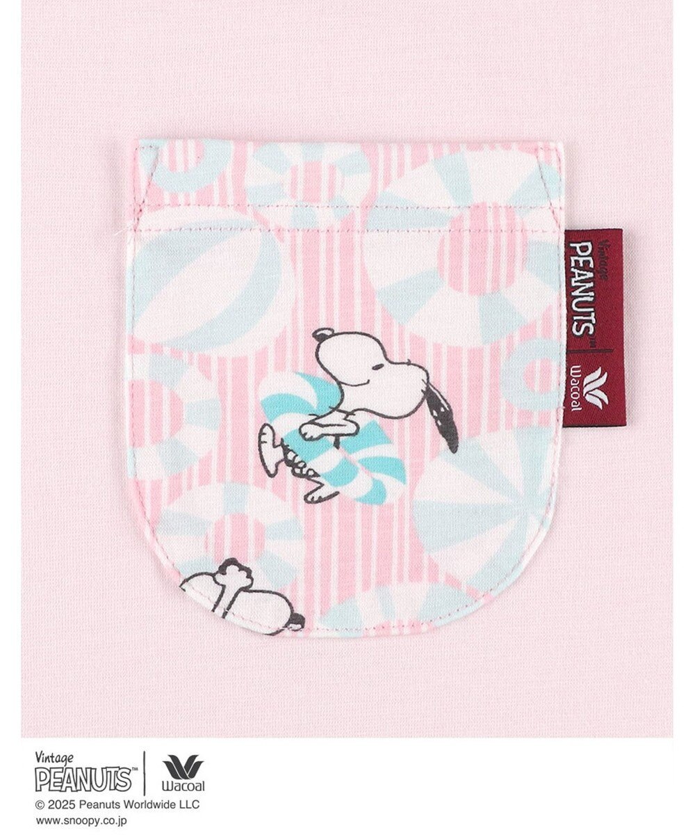 WACOAL ワコール_リラックス＆スリープ パジャマ 3分袖 半袖 8分丈 綿100%(本体) PEANUTS スヌーピー レディース FDT158 /ワコール 