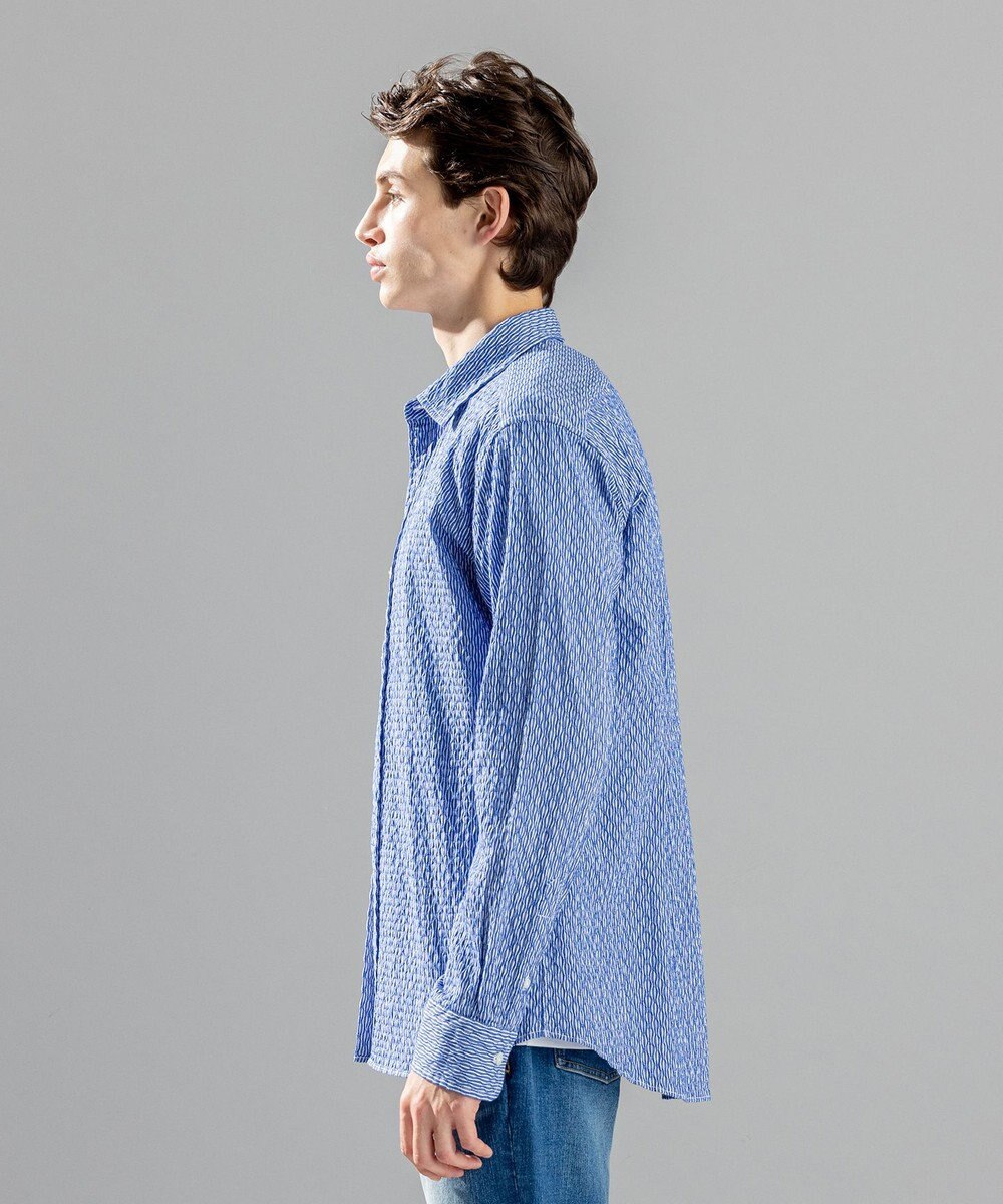 JOSEPH HOMME トライジャガード ストライプ ストレッチ レギュラーカラーシャツ 