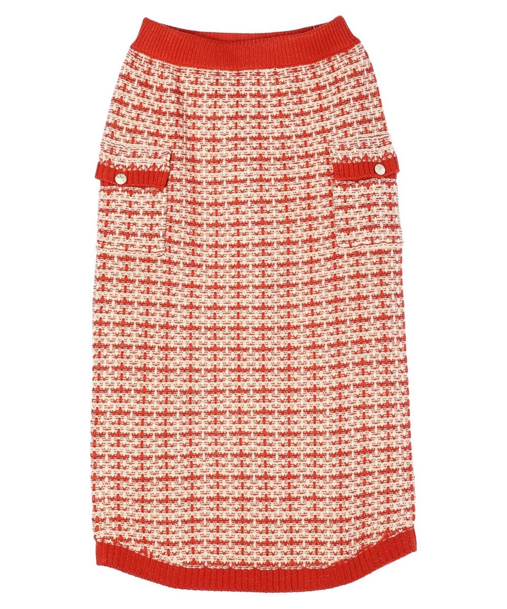 Green Parks ・ｆｕｒｒｙ　ｒａｔｅ　ツィードラメニットスカート 