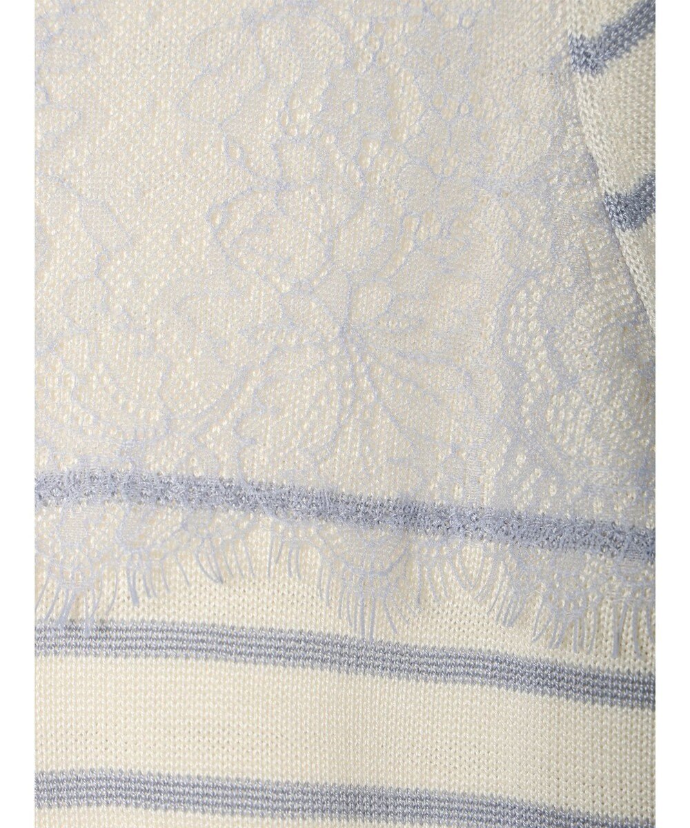 earth music&ecology レースボーダーニットプルオーバー 