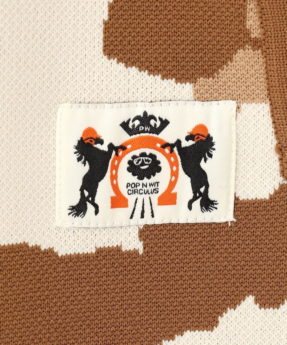 PW CIRCULUS 【WOMEN】ピント柄 ジップアップニットフーディ 