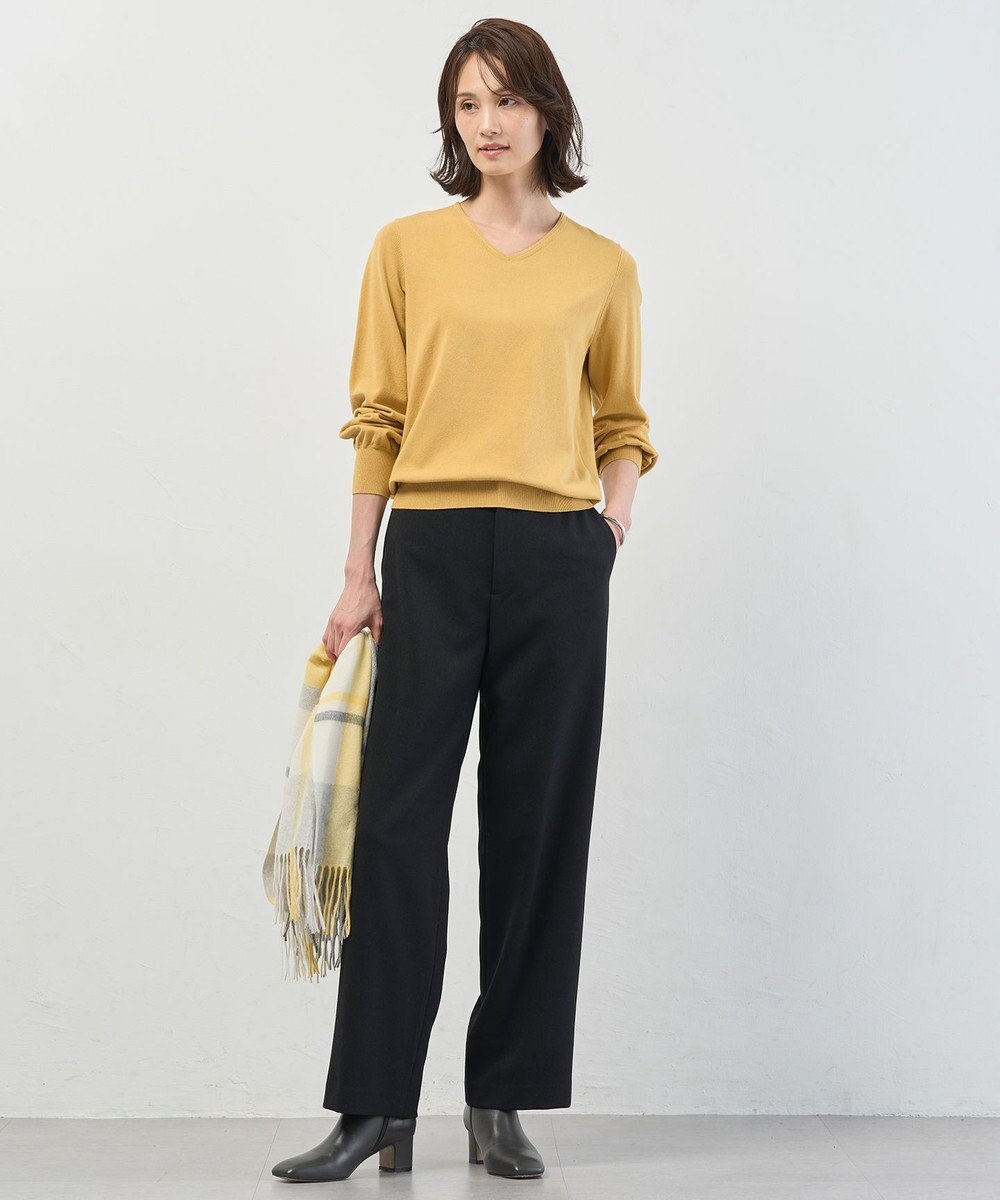 J.PRESS LADIES S 【WEB限定カラーあり】ツムギートflannel ストレート パンツ 